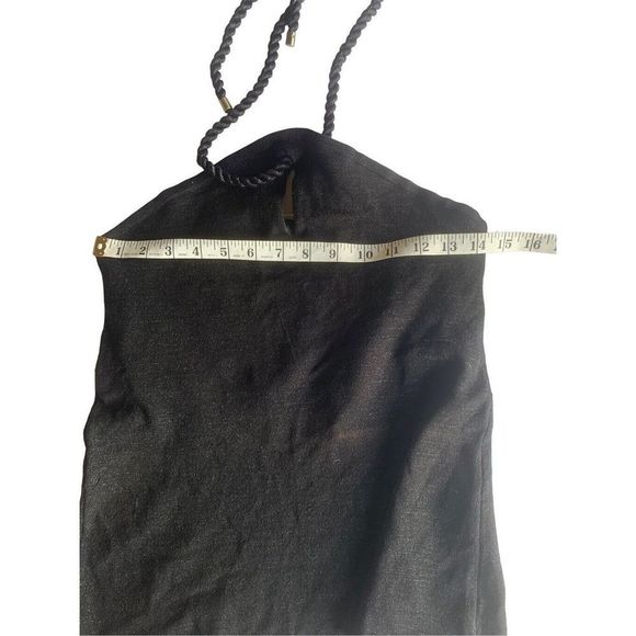 New Worth Halter Top Women’s Large Black Silk Spandex Summer Causal Ladies - Picture 5 of 8